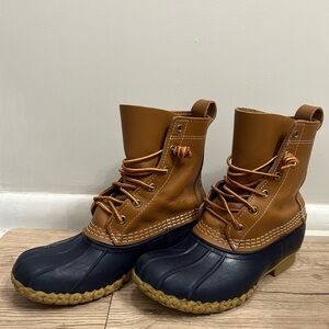 L.L. Bean Brown and Navy Winter Boots